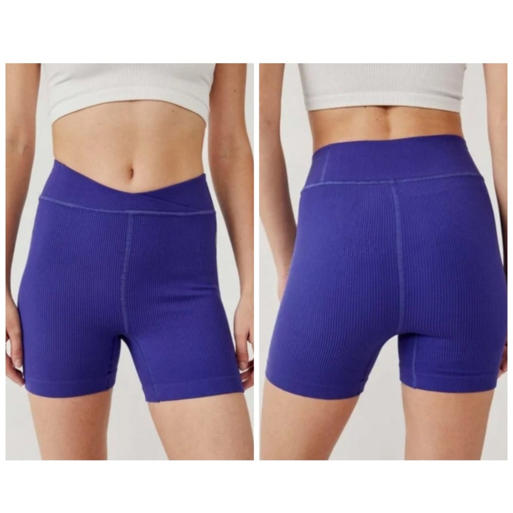 Free People Free Throw Biker Shorts Outerspace NWT